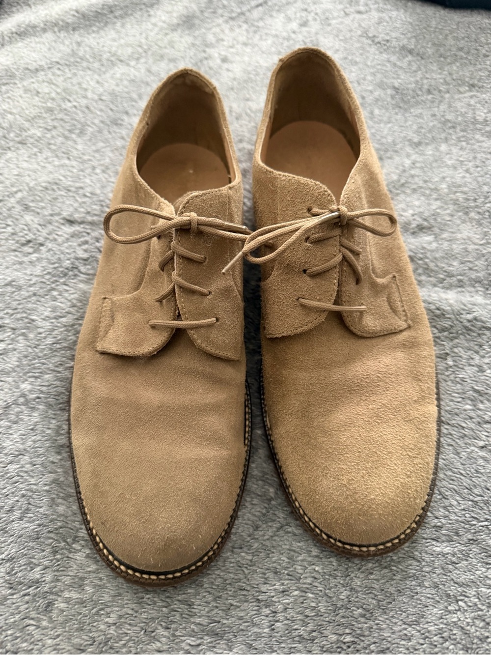 Kids Suede Lace-Up Shoes in Tan by crew cuts